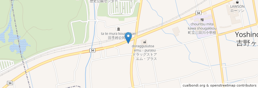 Mapa de ubicacion de マクドナルド en 日本, 佐贺县, 神埼郡, 吉野里町.