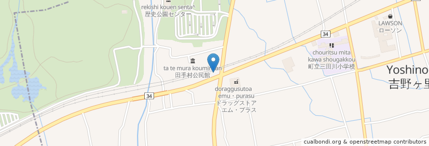 Mapa de ubicacion de すき家 en 日本, 佐賀県, 神埼郡, 吉野ヶ里町.