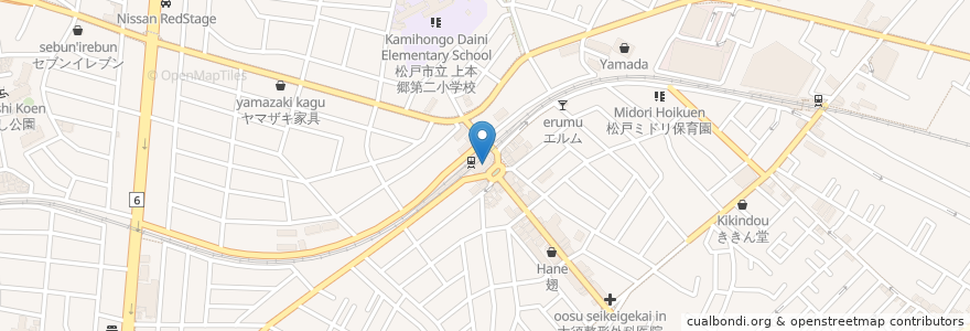 Mapa de ubicacion de ピッコリーノ保育園 en 日本, 千葉県, 松戸市.