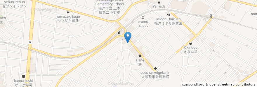 Mapa de ubicacion de Times en Japan, 千葉県, 松戸市.