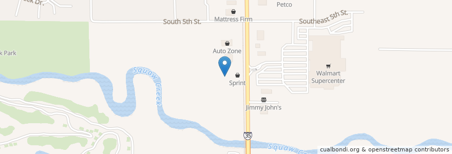 Mapa de ubicacion de Wingstop en Соединённые Штаты Америки, Айова, Story County, Ames.