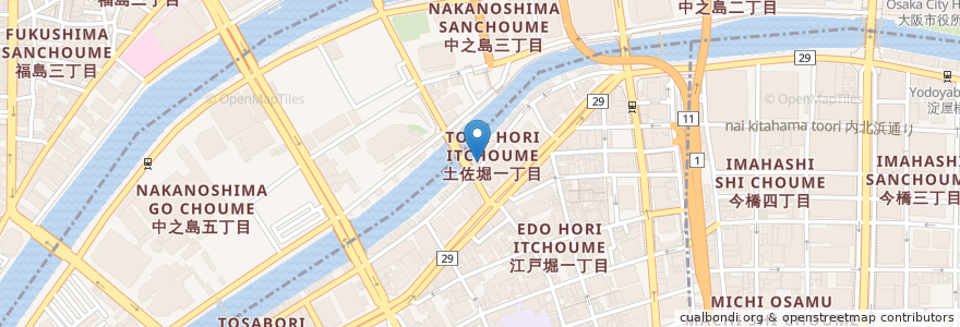 Mapa de ubicacion de げんや en 일본, 오사카부, 오사카, 기타구.