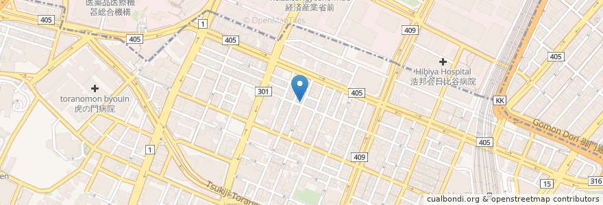 Mapa de ubicacion de そば処 大吉田 en Япония, Токио, Минато.