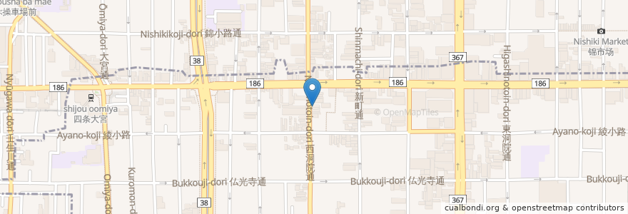 Mapa de ubicacion de ダイガク薬局 en Japão, 京都府, Quioto, 中京区.
