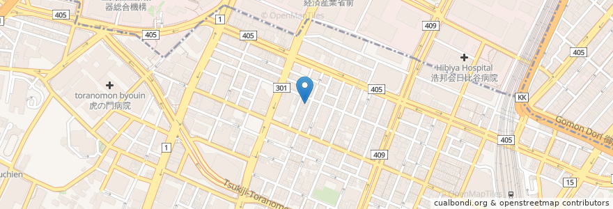 Mapa de ubicacion de 長谷川 en 日本, 東京都, 港区.