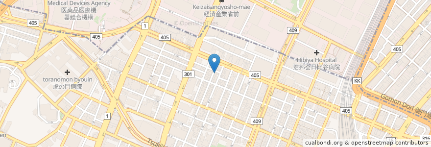 Mapa de ubicacion de Toranomon Pasta en 日本, 東京都, 港区.