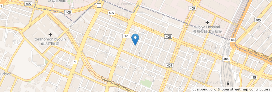 Mapa de ubicacion de ベジフル en Japon, Tokyo, 港区.