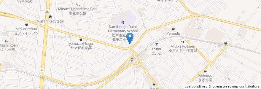Mapa de ubicacion de 厚養堂薬局 en Japon, Préfecture De Chiba, 松戸市.