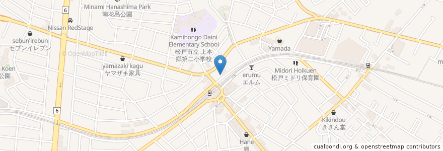 Mapa de ubicacion de カラオケスナック ひまわり en Japonya, 千葉県, 松戸市.