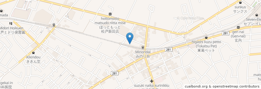 Mapa de ubicacion de お琴三弦教習所 en Япония, Тиба, 松戸市.