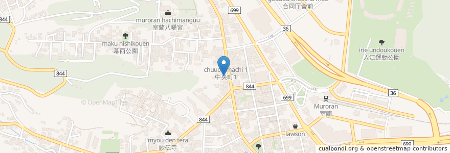 Mapa de ubicacion de 美貴駐車場 en Japonya, 北海道, 胆振総合振興局, 室蘭市.