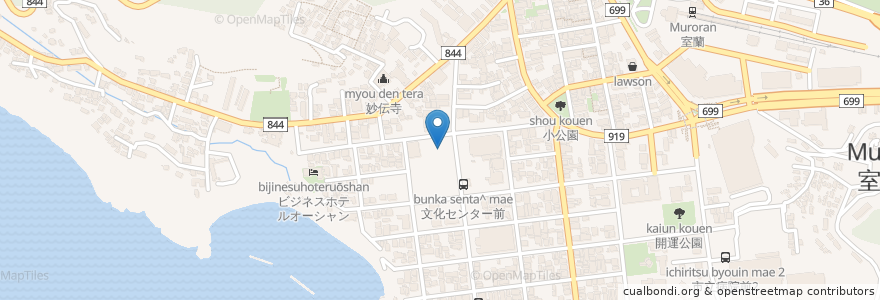 Mapa de ubicacion de さわやかグループホーム 室蘭 en Япония, Хоккайдо, Округ Ибури, Муроран.