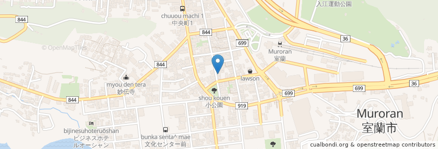 Mapa de ubicacion de 旬菜ダイニング 福わらい en 日本, 北海道, 胆振総合振興局, 室蘭市.