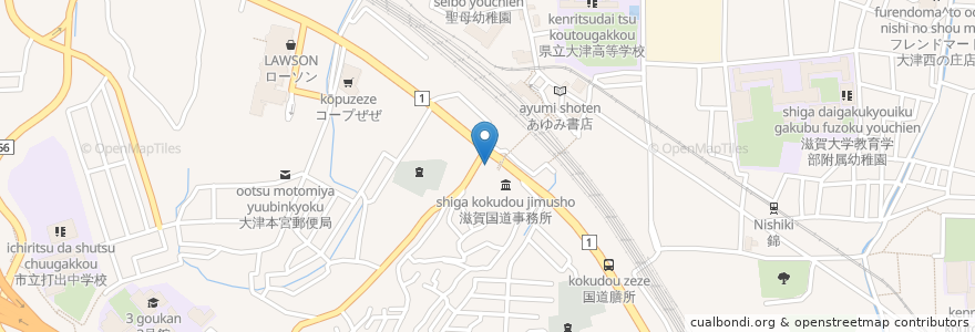 Mapa de ubicacion de エッソ en Japão, 滋賀県, 大津市.