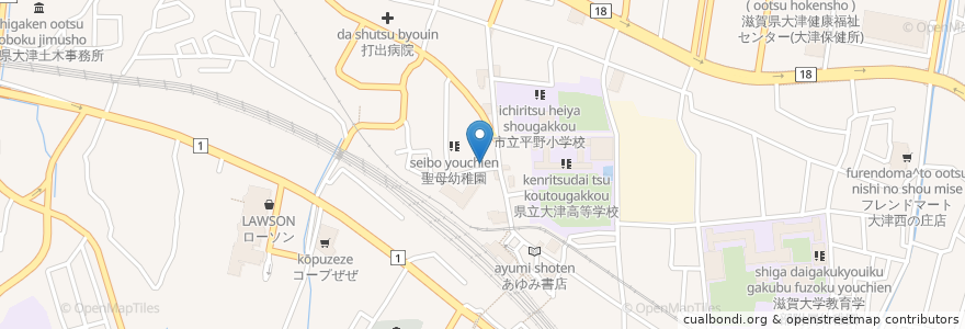 Mapa de ubicacion de La Festa en Japonya, 滋賀県, 大津市.