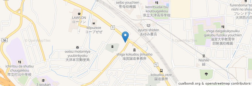 Mapa de ubicacion de ノミビョウタン en 日本, 滋賀県, 大津市.