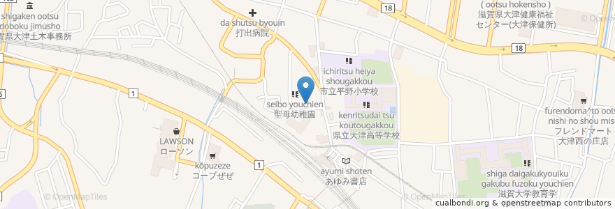 Mapa de ubicacion de さか井 en Japón, Prefectura De Shiga, 大津市.