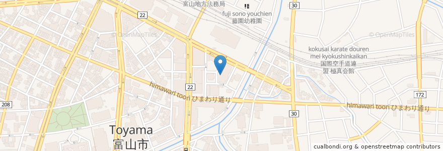Mapa de ubicacion de リトル上海 en اليابان, 富山県, 富山市.