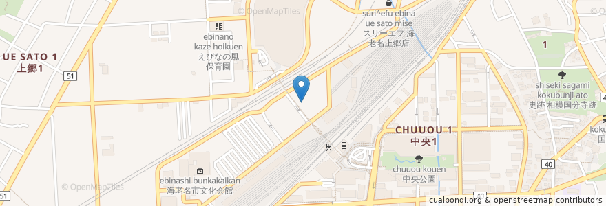Mapa de ubicacion de Italian Kitchen VANSAN en ژاپن, 神奈川県, 海老名市.