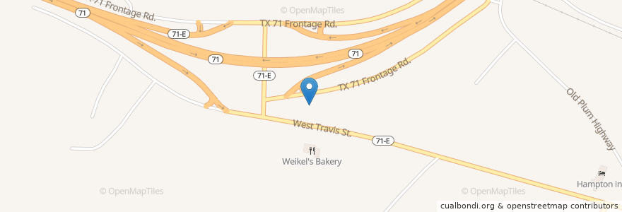 Mapa de ubicacion de McDonald's en Amerika Syarikat, Texas, Fayette County.