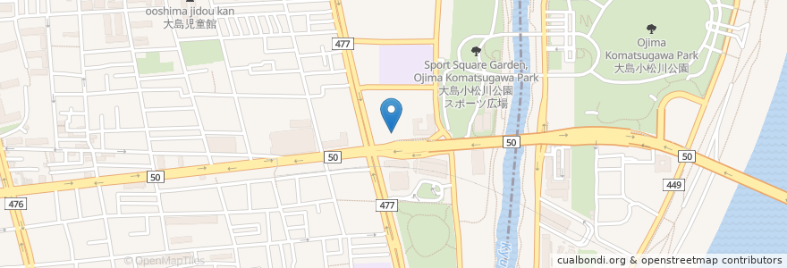 Mapa de ubicacion de くすりの福太郎 en Giappone, Tokyo, 江戸川区.