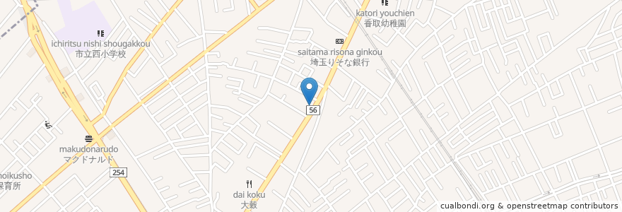 Mapa de ubicacion de まごころ en 日本, 埼玉県, ふじみ野市.