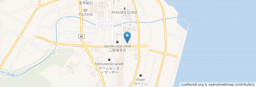 Mapa de ubicacion de ドトール en Japan, Präfektur Iwate, 大船渡市.