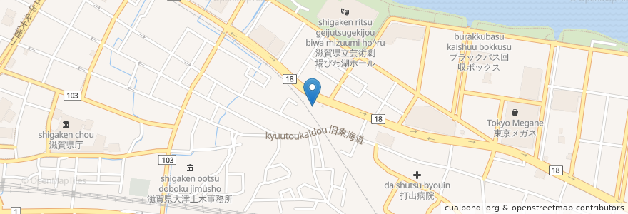 Mapa de ubicacion de 田村歯科医院 en 日本, 滋賀県, 大津市.