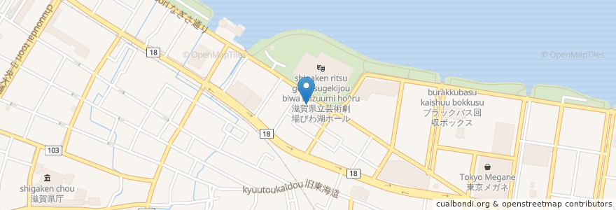 Mapa de ubicacion de なぎさ保育園 en ژاپن, 滋賀県, 大津市.