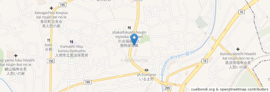 Mapa de ubicacion de Dohtonbori en Japan, Saitama Prefecture, Iruma.
