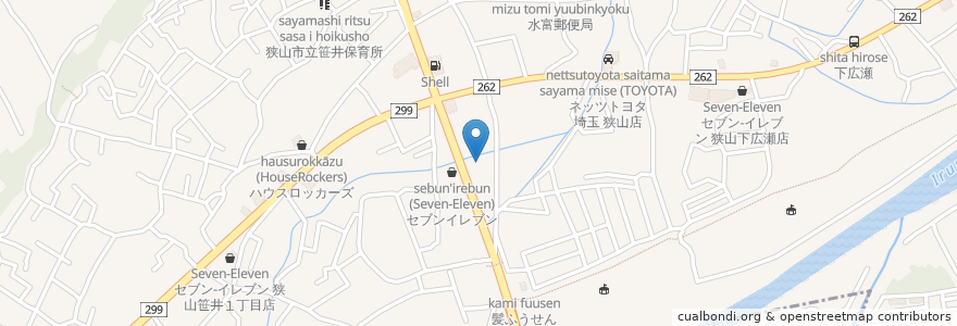 Mapa de ubicacion de 松屋 狭山根岸店 en Япония, Сайтама, Саяма.