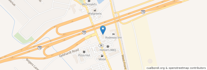 Mapa de ubicacion de Burger King en Stati Uniti D'America, Texas, Austin County, Sealy.
