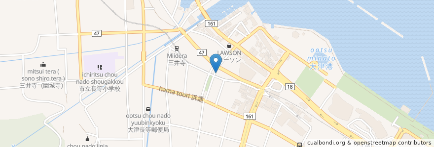 Mapa de ubicacion de 素人料理のぶ en 日本, 滋賀県, 大津市.