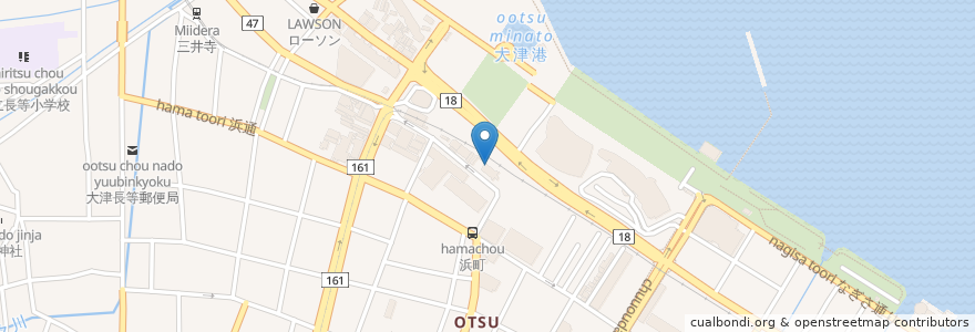 Mapa de ubicacion de Ristorante Lago en Япония, Сига, 大津市.