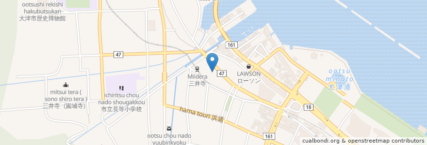 Mapa de ubicacion de 大西クリニック en ژاپن, 滋賀県, 大津市.