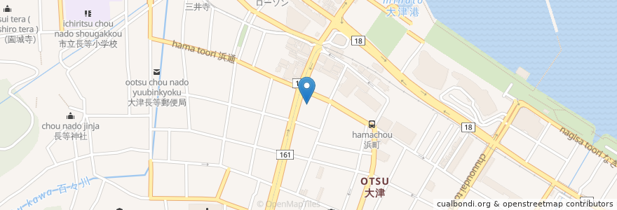 Mapa de ubicacion de 森井眼科医院 en 日本, 滋賀県, 大津市.
