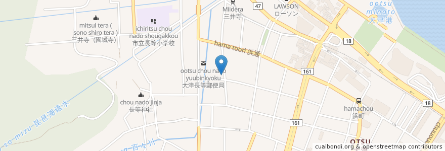 Mapa de ubicacion de 神雷相撲料理 en ژاپن, 滋賀県, 大津市.