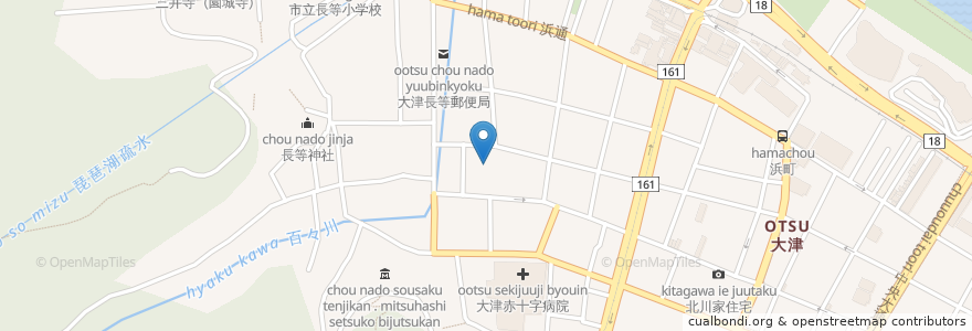 Mapa de ubicacion de 本要寺 en Japan, 滋賀県, 大津市.