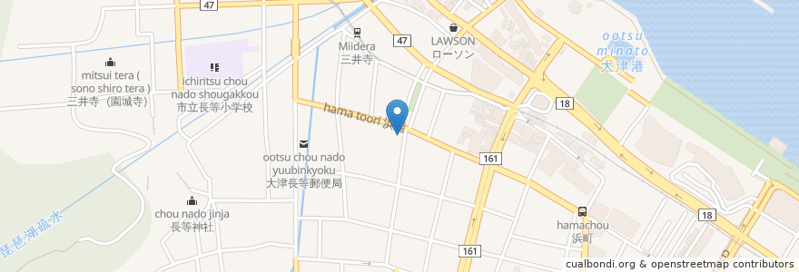 Mapa de ubicacion de 千石鮨 en Jepun, 滋賀県, 大津市.