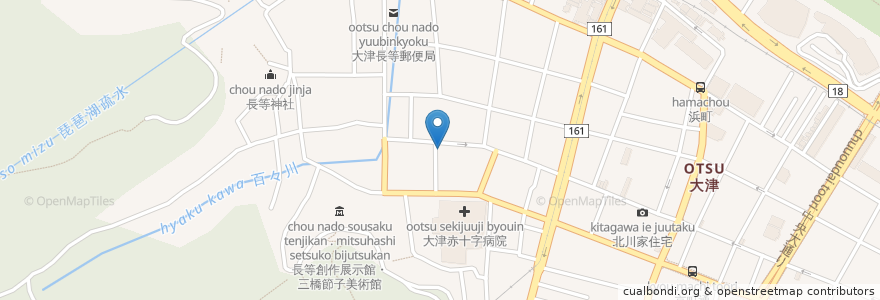 Mapa de ubicacion de 宗清寺 en ژاپن, 滋賀県, 大津市.