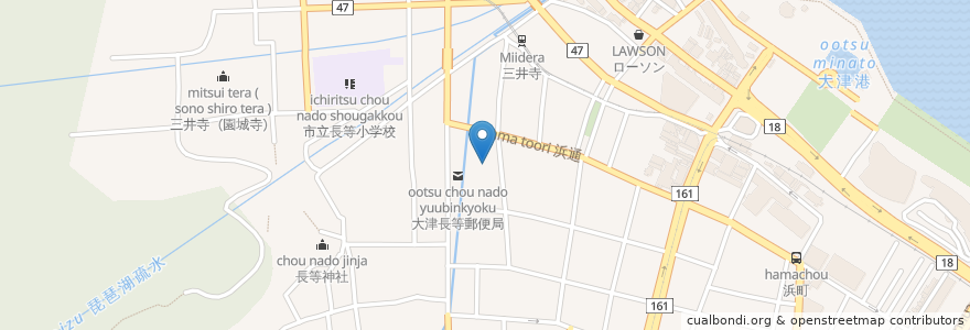 Mapa de ubicacion de 鉄板焼 こんがり亭 en ژاپن, 滋賀県, 大津市.