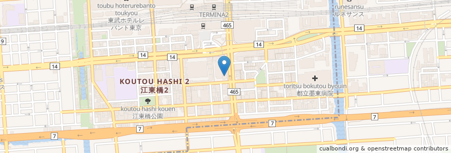 Mapa de ubicacion de とりとんとん en 日本, 东京都/東京都.