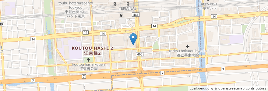 Mapa de ubicacion de ちばチャン en اليابان, 東京都.