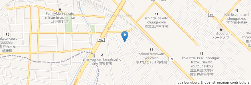 Mapa de ubicacion de 田島内科小児科 en Japan, 埼玉県, 鶴ヶ島市, 坂戸市.