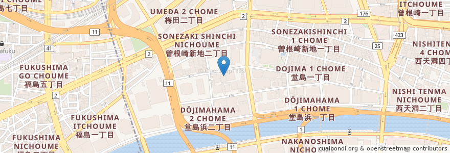 Mapa de ubicacion de 和しん en Giappone, Prefettura Di Osaka, 大阪市, 北区.