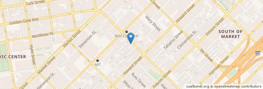 Mapa de ubicacion de Split Pea Seduction en États-Unis D'Amérique, Californie, San Francisco, San Francisco.