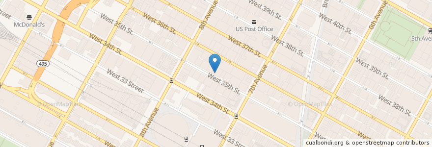 Mapa de ubicacion de Juniper Bar en ایالات متحده آمریکا, New York, نیویورک, New York County, Manhattan, Manhattan Community Board 5, Manhattan Community Board 4.
