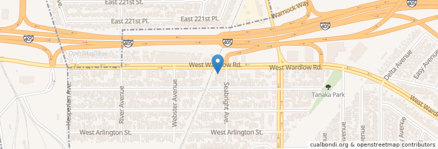 Mapa de ubicacion de Chevron en Amerika Syarikat, California, Los Angeles County, Long Beach.