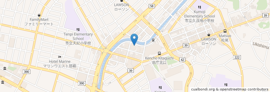 Mapa de ubicacion de 鹿児島銀行 en 日本, 沖縄県, 那覇市.