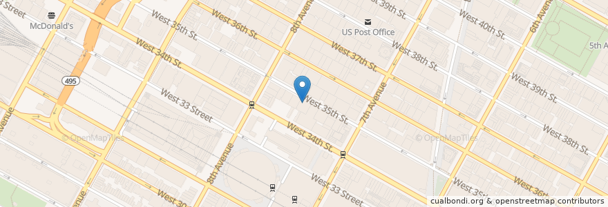 Mapa de ubicacion de Jack Doyle's en 美利坚合众国/美利堅合眾國, 纽约州 / 紐約州, 纽约, 纽约县, Manhattan, Manhattan Community Board 5, Manhattan Community Board 4.